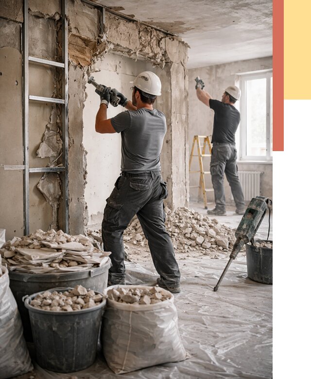 Демонтажные работы в Великих Луках от 2791 руб. — услуги и цена под ключ | ОТДЕЛОЧНИК-Вкл