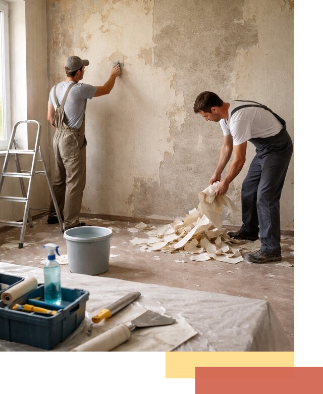 Снятие старых обоев в Великих Луках быстро и качественно