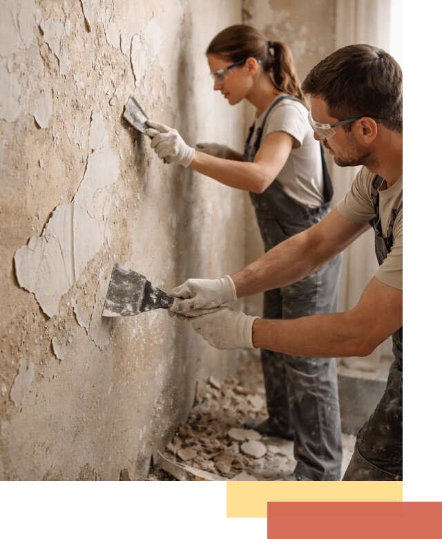 Снятие старой шпаклевки и подготовка поверхностей в Великих Луках