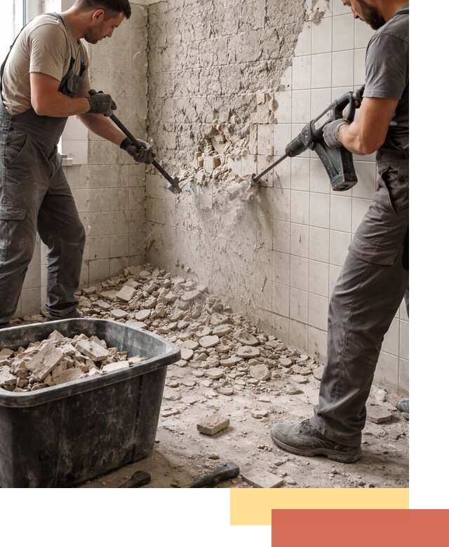 Демонтаж плитки со стен в Великих Луках быстро и аккуратно