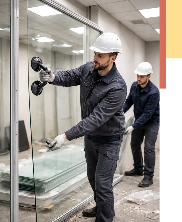 Демонтаж стеклянных перегородок в Великих Луках от 3308 руб. — быстро и недорого | ОТДЕЛОЧНИК-Вкл