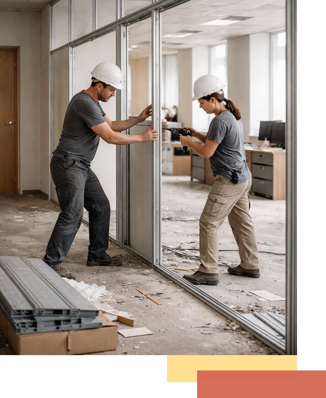 Демонтаж алюминиевых перегородок в Великих Луках быстро и аккуратно