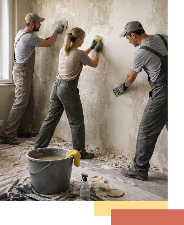 Очистка стен от клея и грунтовки в Великих Луках качественно и быстро