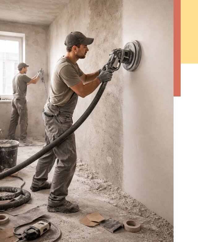 Шлифовка стен в Великих Луках от 1240 руб/м2 — быстро и недорого | ОТДЕЛОЧНИК-Вкл