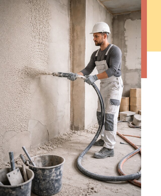 Машинная штукатурка стен в Великих Луках под ключ от 6719 руб./м2 | ОТДЕЛОЧНИК-Вкл