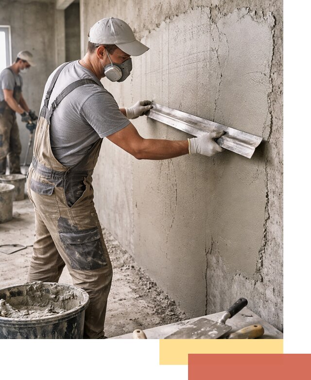 Штукатурка бетонных стен в Великих Луках качественно и долговечно