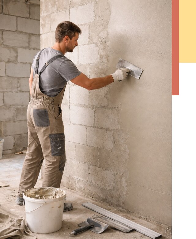 Штукатурка стен из газобетона в Великих Луках от 2171 руб./м2 — быстро и недорого | ОТДЕЛОЧНИК-Вкл