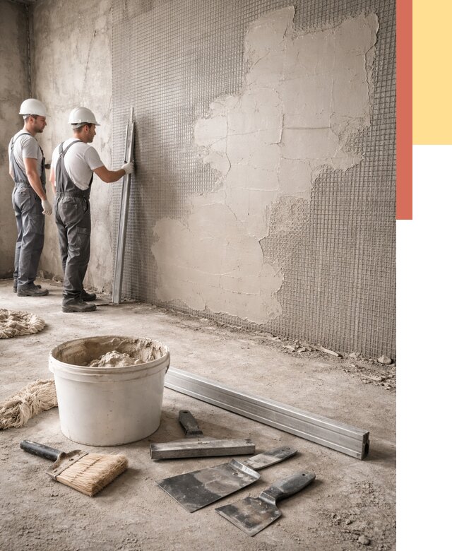 Штукатурка стен по сетке в Великих Луках от 5685 руб./м2 — быстро и недорого | ОТДЕЛОЧНИК-Вкл