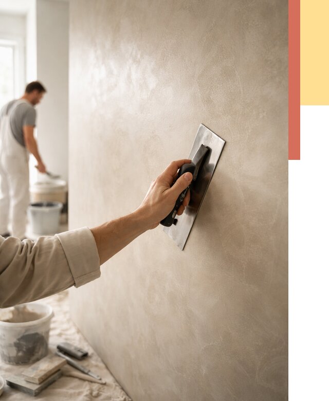 Венецианская штукатурка в Великих Луках от 3618 руб/м² — нанесение стен под ключ | ОТДЕЛОЧНИК-Вкл