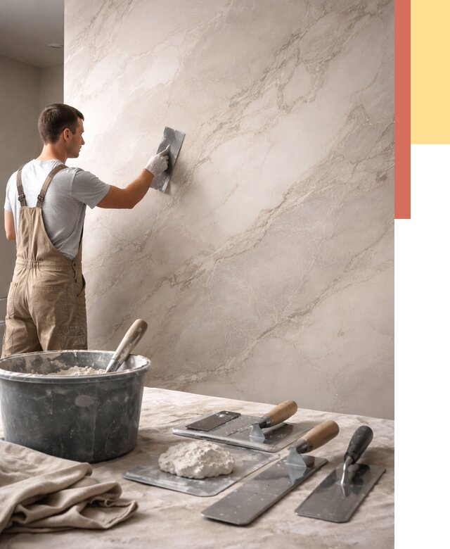 Декоративная штукатурка под мрамор в Великих Луках от 2894 руб./м² — быстро и недорого | ОТДЕЛОЧНИК-Вкл