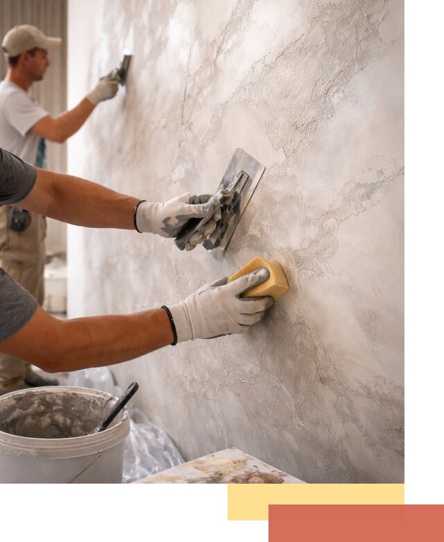 Декоративная штукатурка под мрамор в Великих Луках для стен и потолков