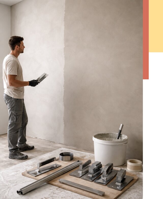 Нанесение микроцемента на стены в Великих Луках от 3308 руб./м2 под ключ | ОТДЕЛОЧНИК-Вкл