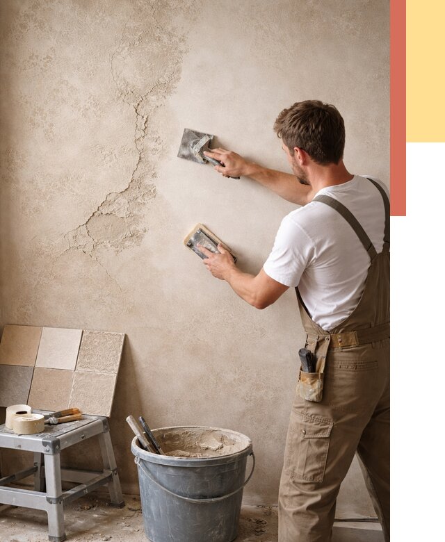 Ремонт декоративной штукатурки в Великих Луках от 4652 руб. под ключ | ОТДЕЛОЧНИК-Вкл