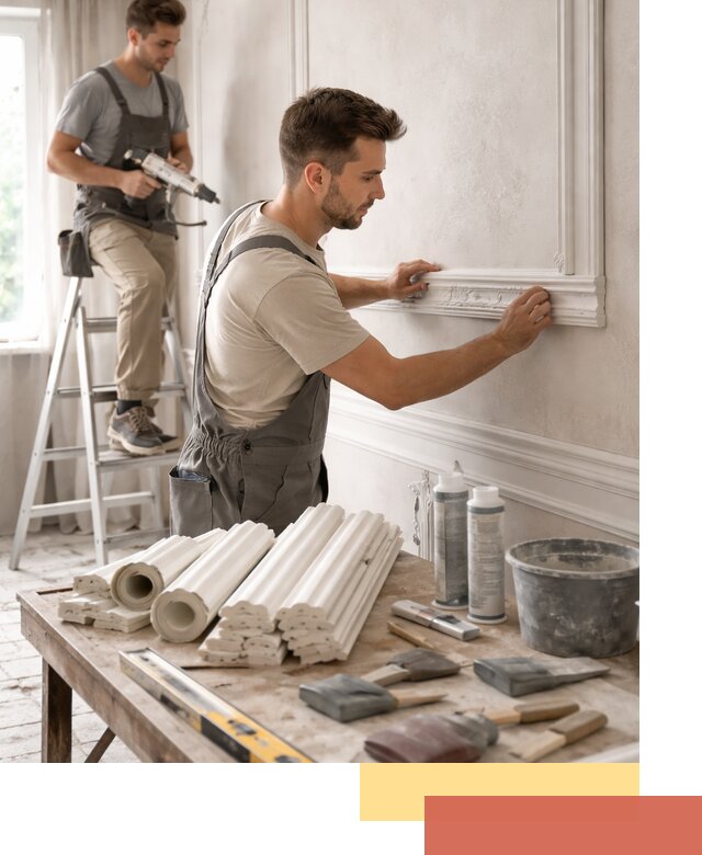 Монтаж лепнины на стены в Великих Луках профессионально и качественно