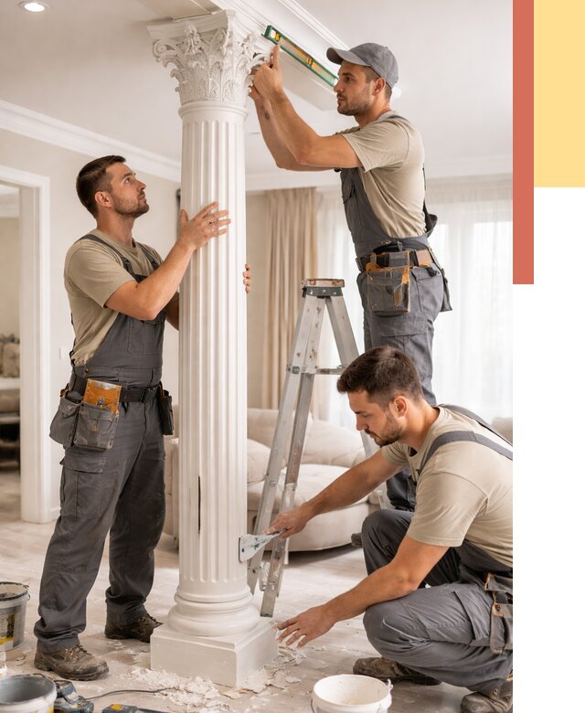 Установка декоративных колонн в Великих Луках от 12404 руб. под ключ | ОТДЕЛОЧНИК-Вкл