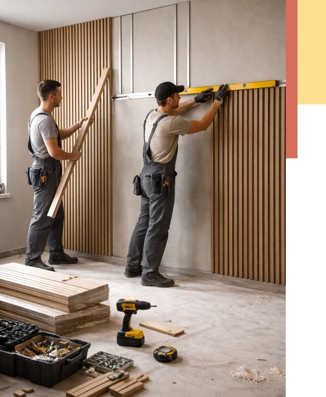 Монтаж реечных панелей на стены в Великих Луках от 1240 руб. — быстро и недорого | ОТДЕЛОЧНИК-Вкл