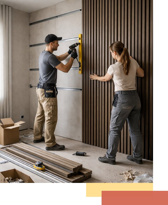 Монтаж реечных панелей на стены в Великих Луках