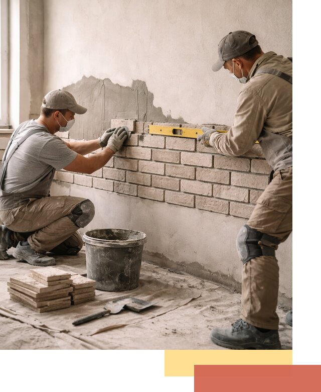 Монтаж декоративного кирпича профессионально в Великих Луках