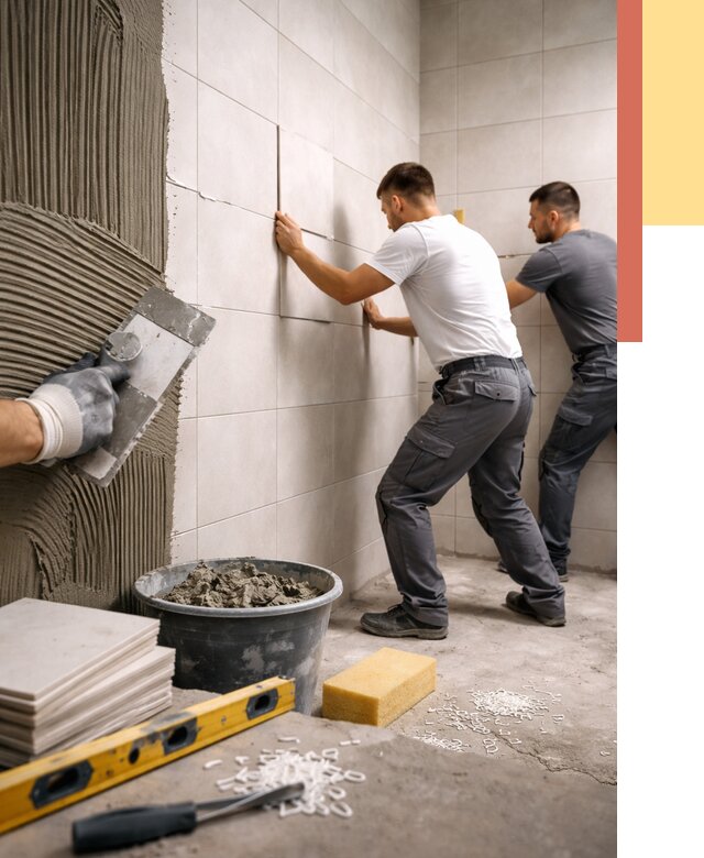 Укладка плитки на стены в Великих Луках от 879 руб. — качественно и недорого | ОТДЕЛОЧНИК-Вкл