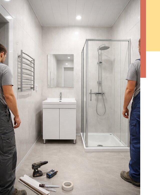 Отделка ванной комнаты панелями ПВХ в Великих Луках от 4652 руб. за м2 | ОТДЕЛОЧНИК-Вкл