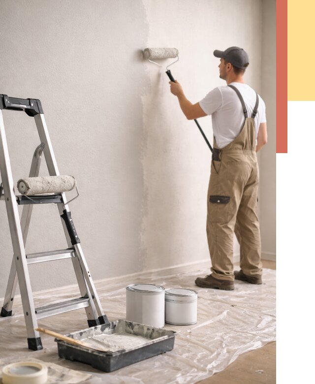 Покраска стен латексной краской в Великих Луках от 4652 руб. за м2 | ОТДЕЛОЧНИК-Вкл