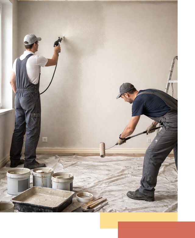 Покраска стен моющейся краской и защита поверхностей в Великих Луках