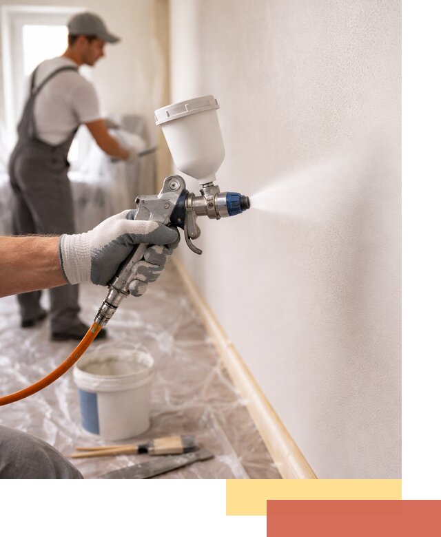 Покраска стен краскопультом в Великих Луках быстро и качественно