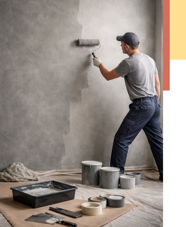 Покраска стен под бетон в Великих Луках от 672 руб. за м2 — быстро и недорого | ОТДЕЛОЧНИК-Вкл