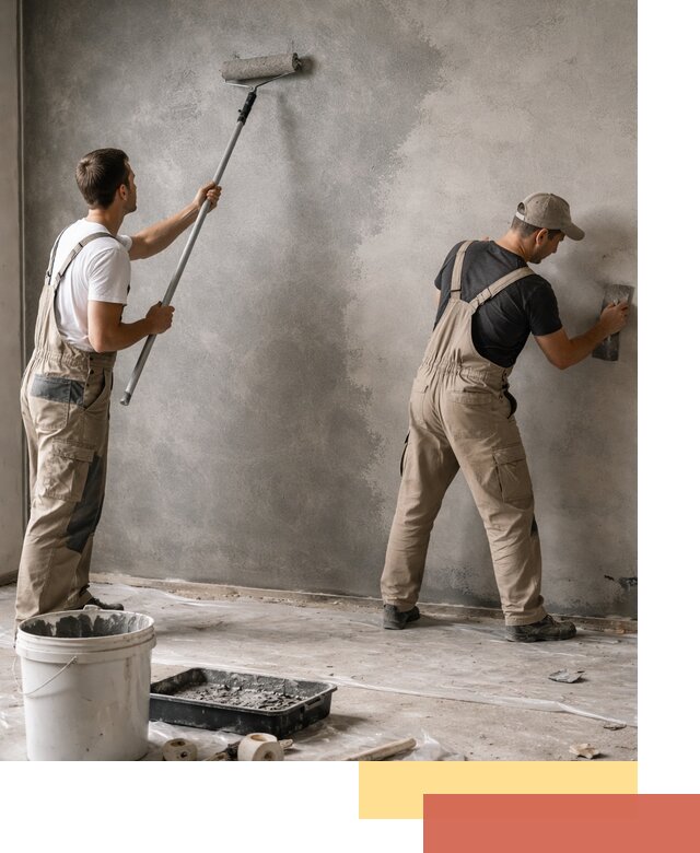 Покраска стен под бетон в Великих Луках профессионально и недорого