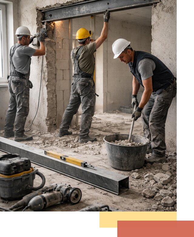 Создание проемов в стенах и несущих конструкциях в Великих Луках