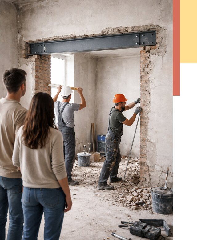 Усиление проема в стене в Великих Луках от 9820 руб. — усиление дверного проема металлоконструкцией | ОТДЕЛОЧНИК-Вкл