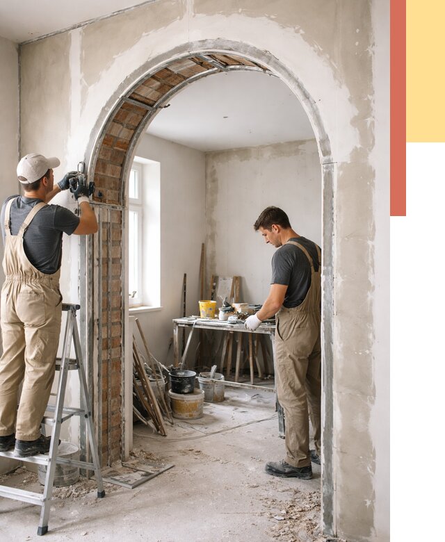 Устройство арочного проема в Великих Луках от 9820 руб. под ключ — быстро и недорого | ОТДЕЛОЧНИК-Вкл