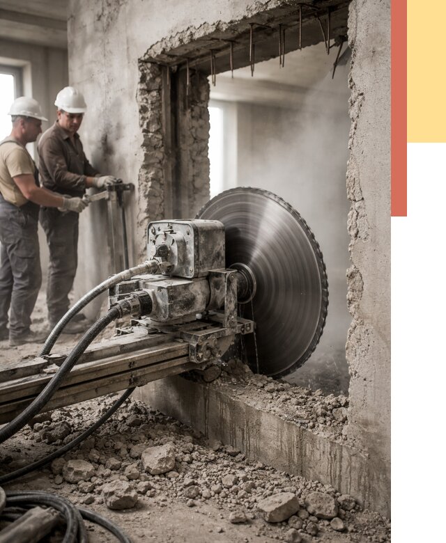 Алмазная резка проемов в Великих Луках от 4652 руб. быстро и недорого | ОТДЕЛОЧНИК-Вкл