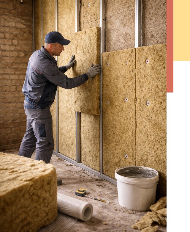 Утепление стен минватой в Великих Луках от 1395 руб./м2 — недорого и быстро | ОТДЕЛОЧНИК-Вкл