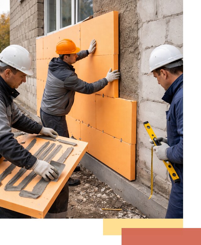 Утепление фасада пеноплексом под ключ в Великих Луках