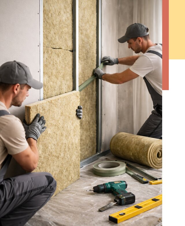 Шумоизоляция стен в Великих Луках под ключ от 1912 руб. | ОТДЕЛОЧНИК-Вкл