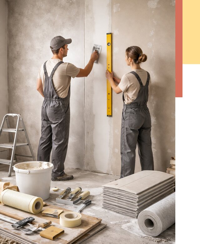 Отделка стен в Великих Луках от 1551 руб/м² — недорого, быстро, под ключ | ОТДЕЛОЧНИК-Вкл