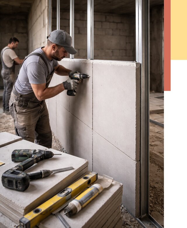 Кладка влагостойких перегородок ПГП в Великих Луках от 1240 руб. под ключ | ОТДЕЛОЧНИК-Вкл