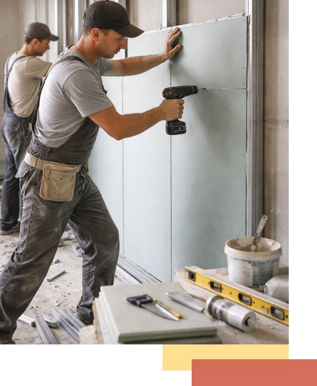 Кладка влагостойких перегородок ПГП в Великих Луках