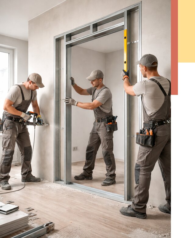 Устройство дверного проема в перегородке в Великих Луках от 4652 руб. под ключ | ОТДЕЛОЧНИК-Вкл