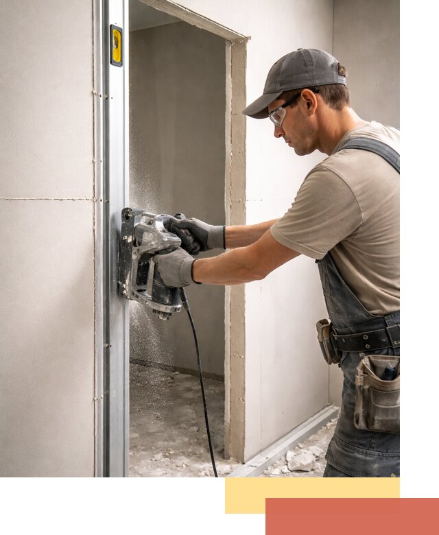 Устройство дверного проема в перегородке в Великих Луках