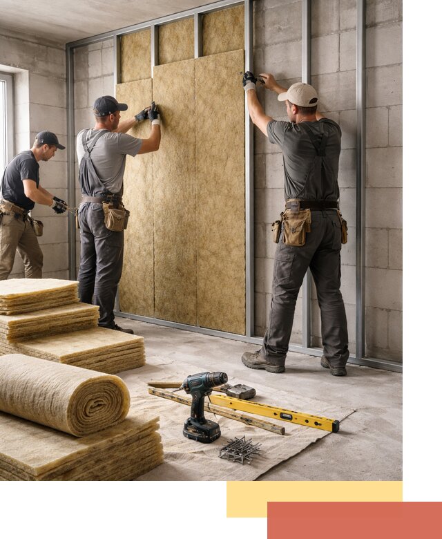 Шумоизоляция перегородок из блоков в Великих Луках — монтаж и защита шумоизоляцией