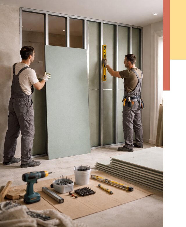 Перегородка из влагостойкого гипсокартона в Великих Луках от 4962 руб. — монтаж под ключ | ОТДЕЛОЧНИК-Вкл