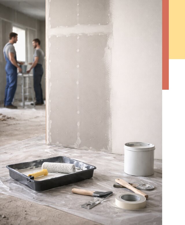 Покраска перегородок из гипсокартона в Великих Луках от 4652 руб. под ключ | ОТДЕЛОЧНИК-Вкл