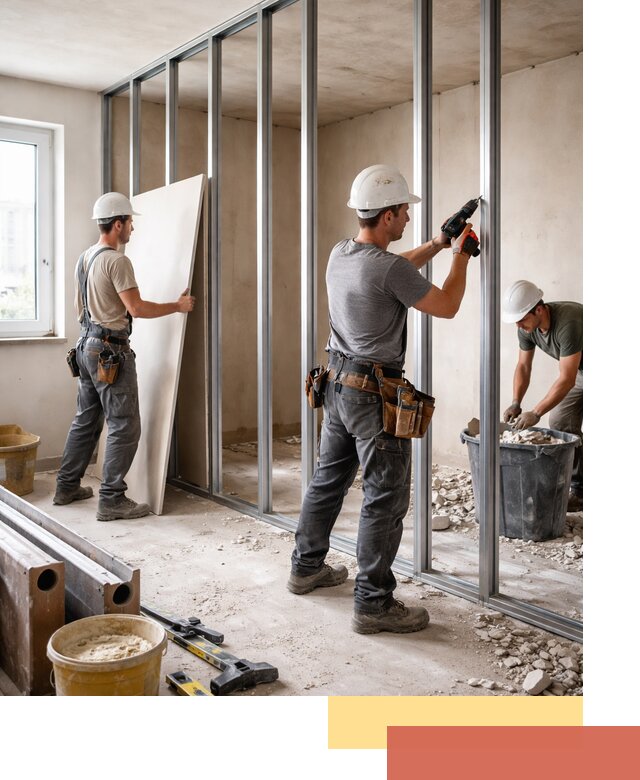 Перенос гипсокартонной перегородки в Великих Луках профессионально и быстро