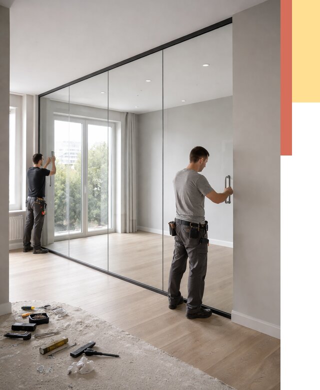 Изготовление стеклянных перегородок в Великих Луках от 12766 руб. под ключ | ОТДЕЛОЧНИК-Вкл