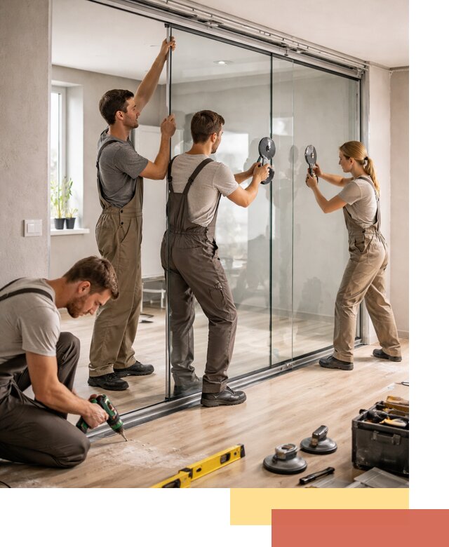 Изготовление стеклянных перегородок на заказ в Великих Луках