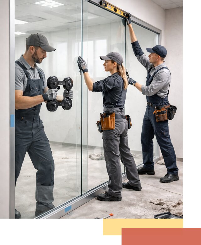 Профессиональный монтаж стеклянных перегородок в Великих Луках