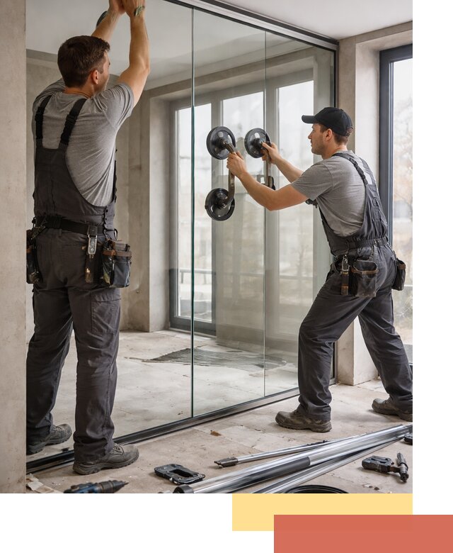 Цельностеклянные перегородки под ключ в Великих Луках