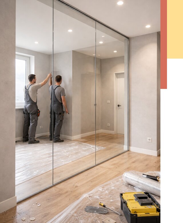 Безрамные стеклянные перегородки в Великих Луках — монтаж от 9820 руб. | ОТДЕЛОЧНИК-Вкл